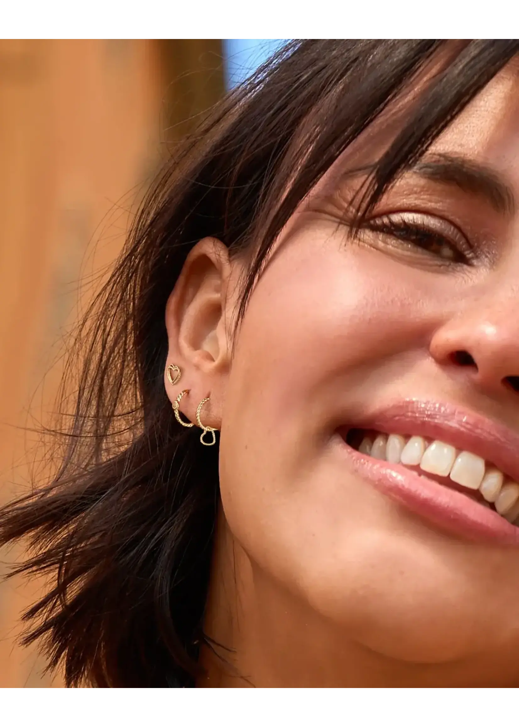 Jackie Gold Jackie Gold 14KY Amour Hoops