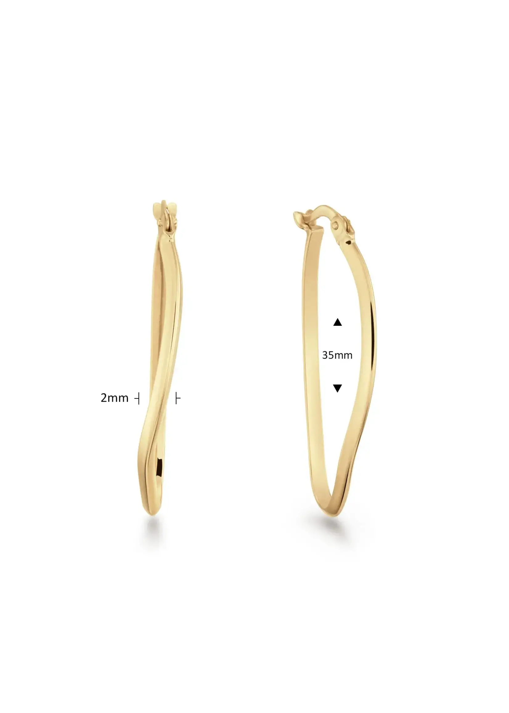 Jackie Gold 14KY Antibes Hoops