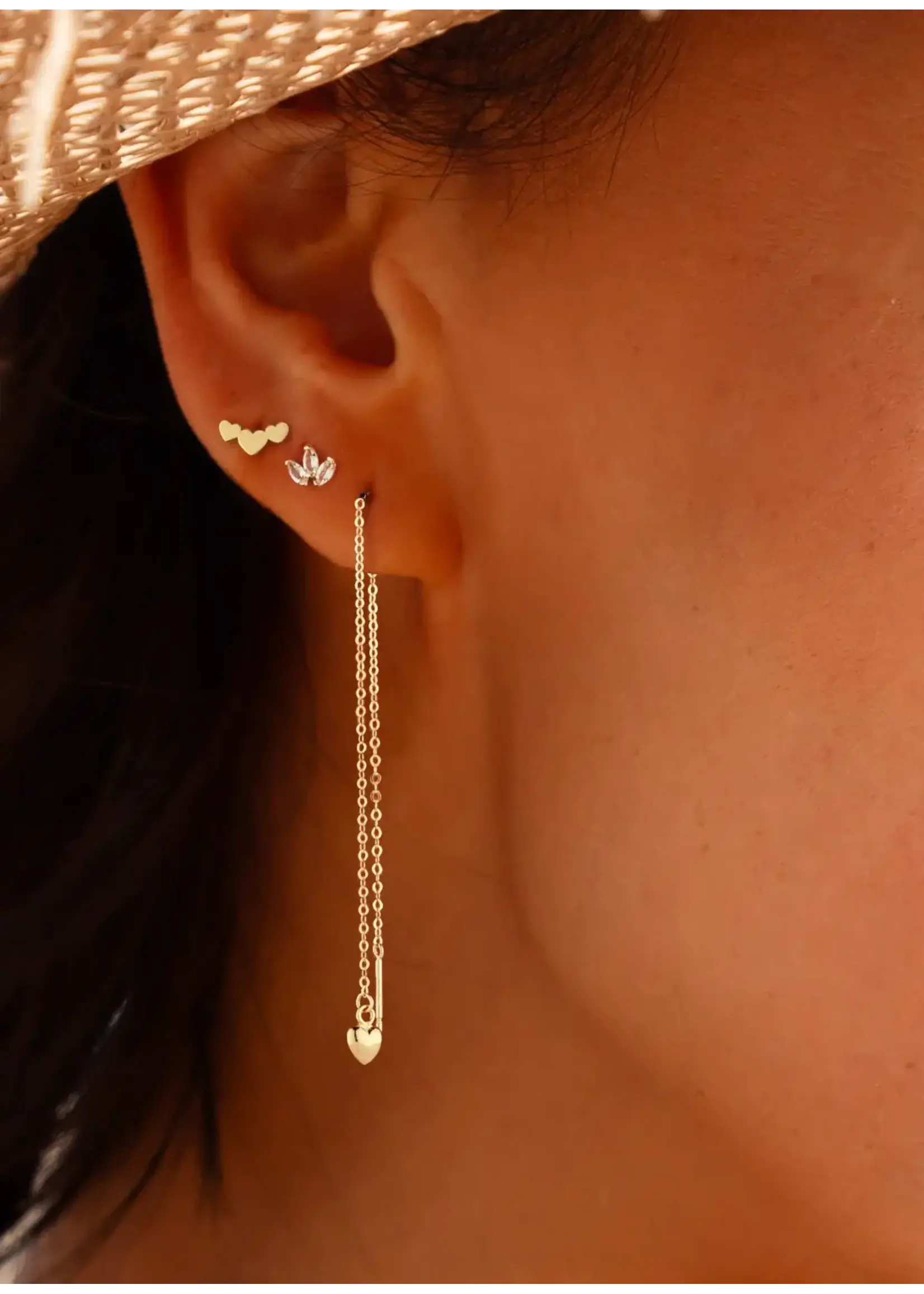 Jackie Gold 14KY Amoureuse Threader Earrings