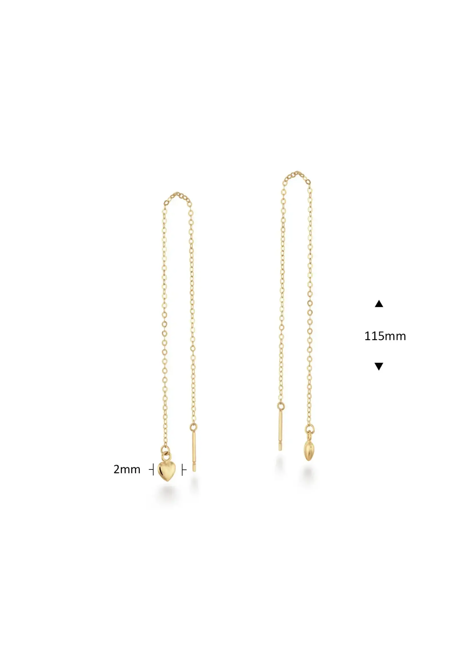 Jackie Gold 14KY Amoureuse Threader Earrings