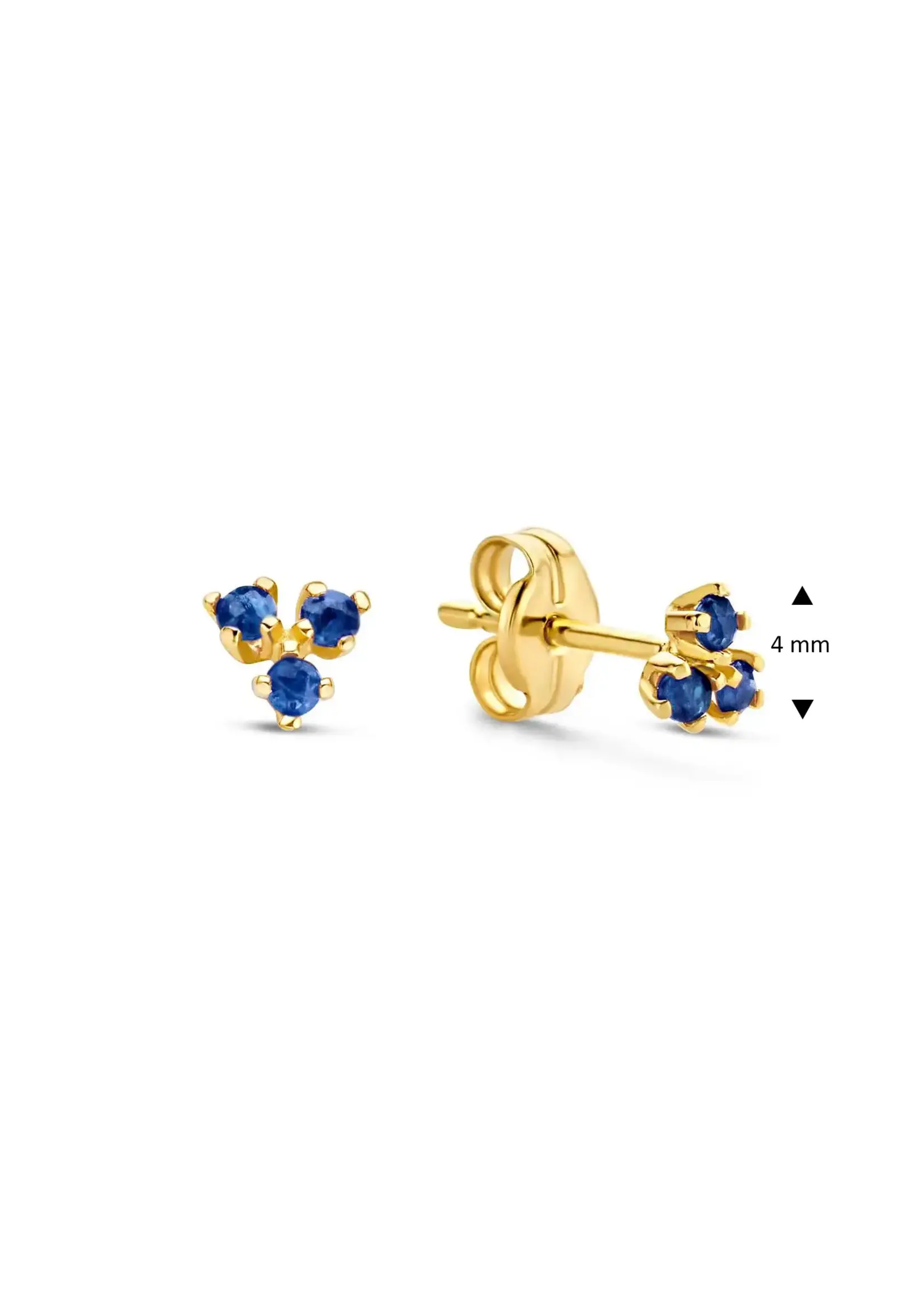 Jackie gold 14KY Triangle Sapphire Studs