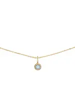 Jackie Gold Jackie Gold 14KY Grimaldi White Topaz Necklace