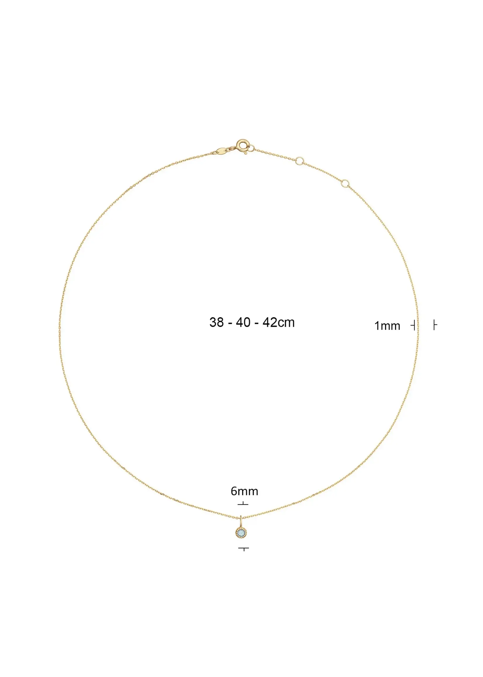 Jackie Gold 14KY Grimaldi White Topaz Necklace