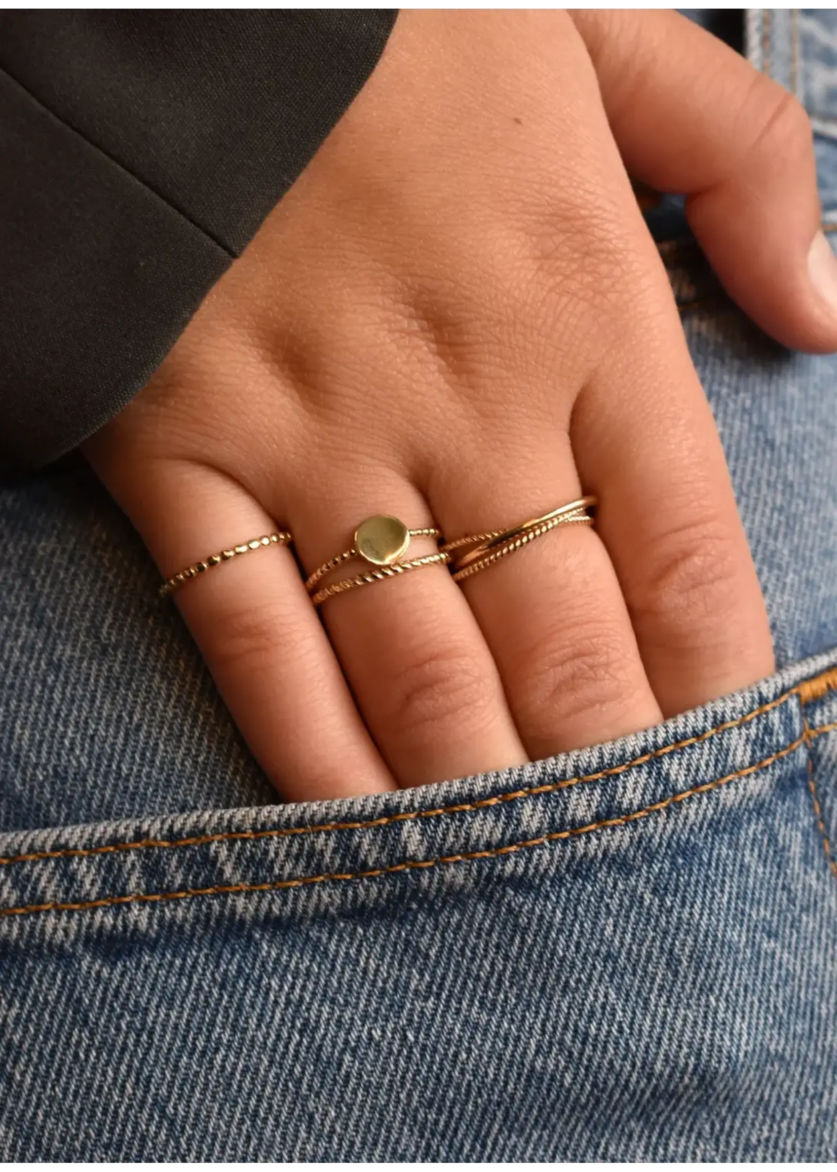 Jackie Gold 14KY Majorelle Trinity Ring