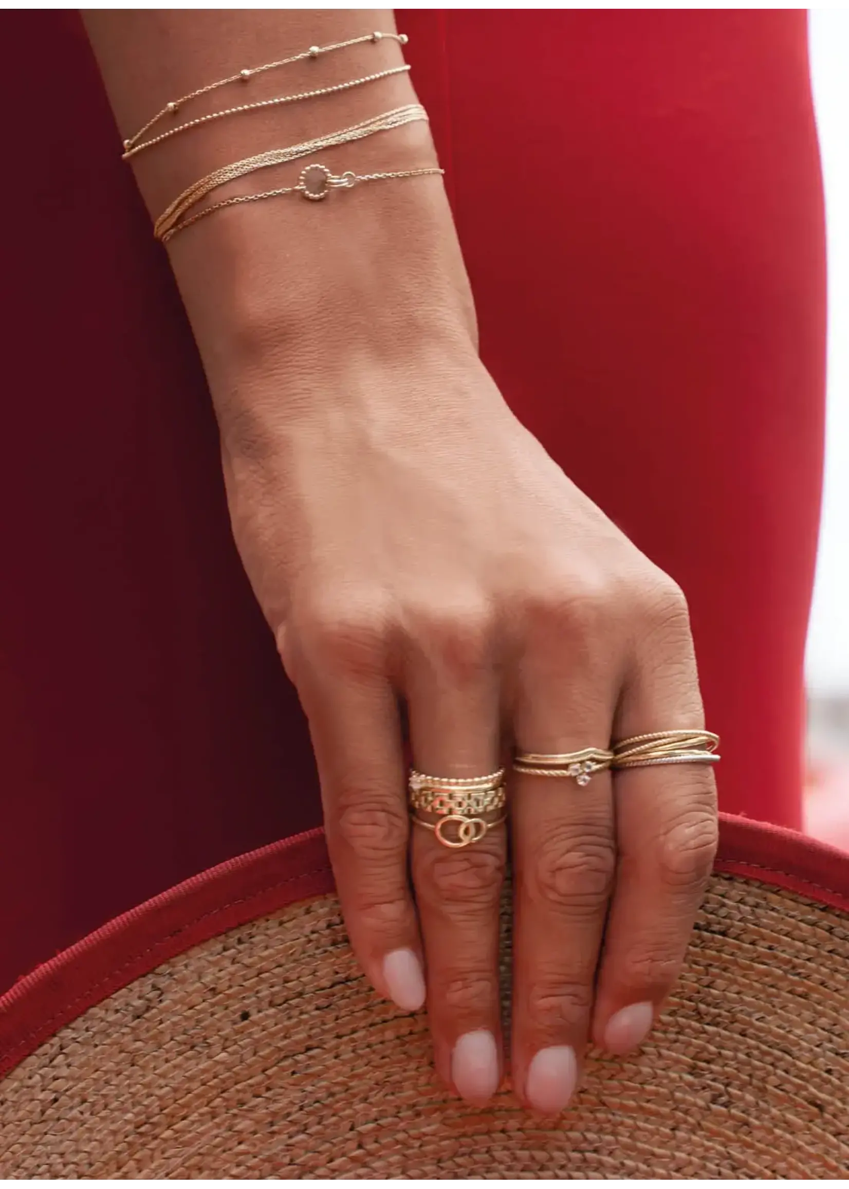 Jackie Gold 14KY Giro Doppio Ring