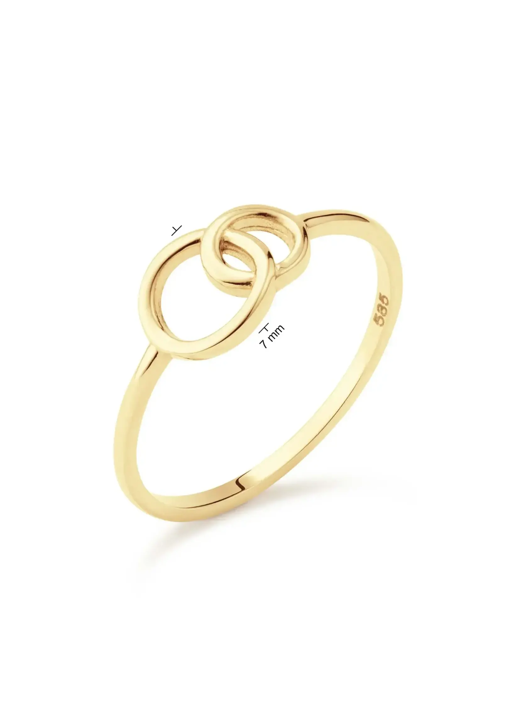 Jackie Gold 14KY Giro Doppio Ring