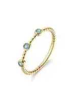 Jackie Gold Jackie Gold 14KY Triple London Blue Topaz Ring