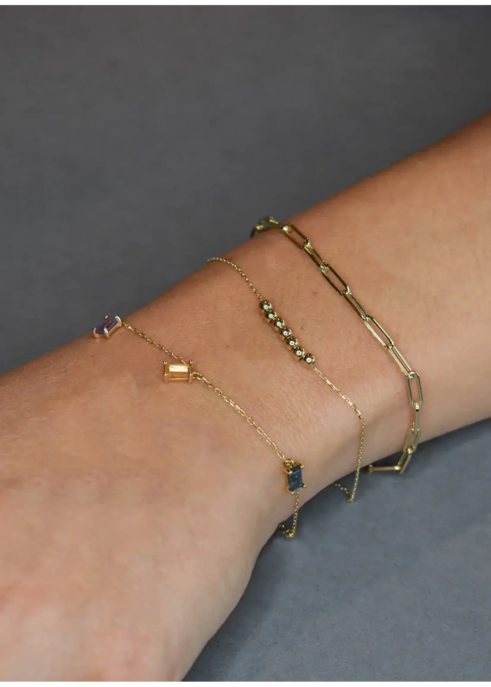 Jackie Gold 14KY Mini Dots Bracelet