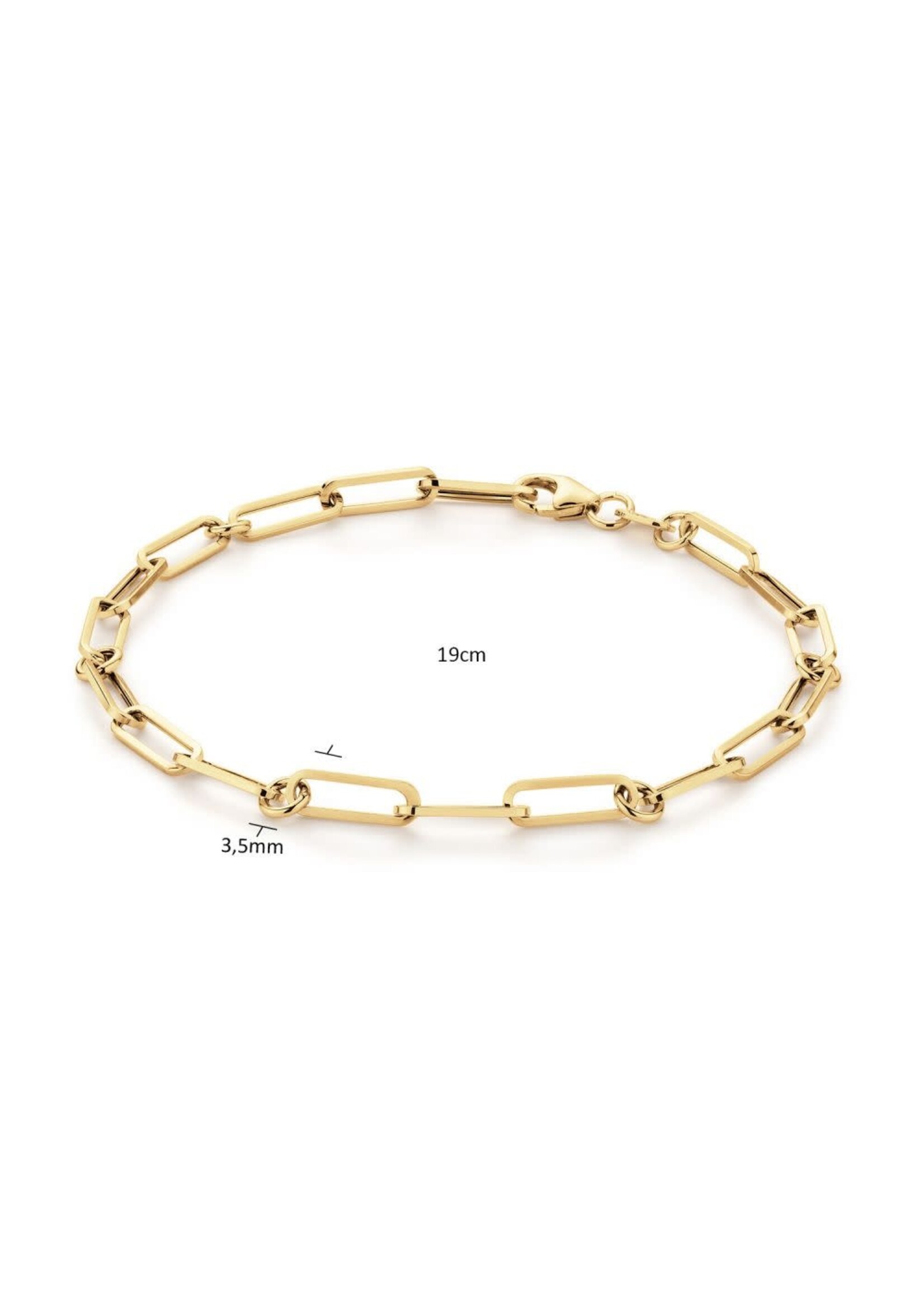 Jackie Gold 14KY Pirouette Boxlink Bracelet