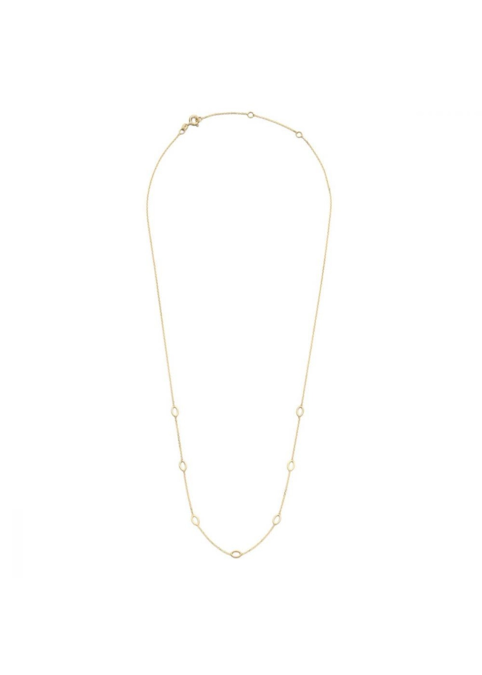 Jackie Gold 14KY Long Circles Necklace