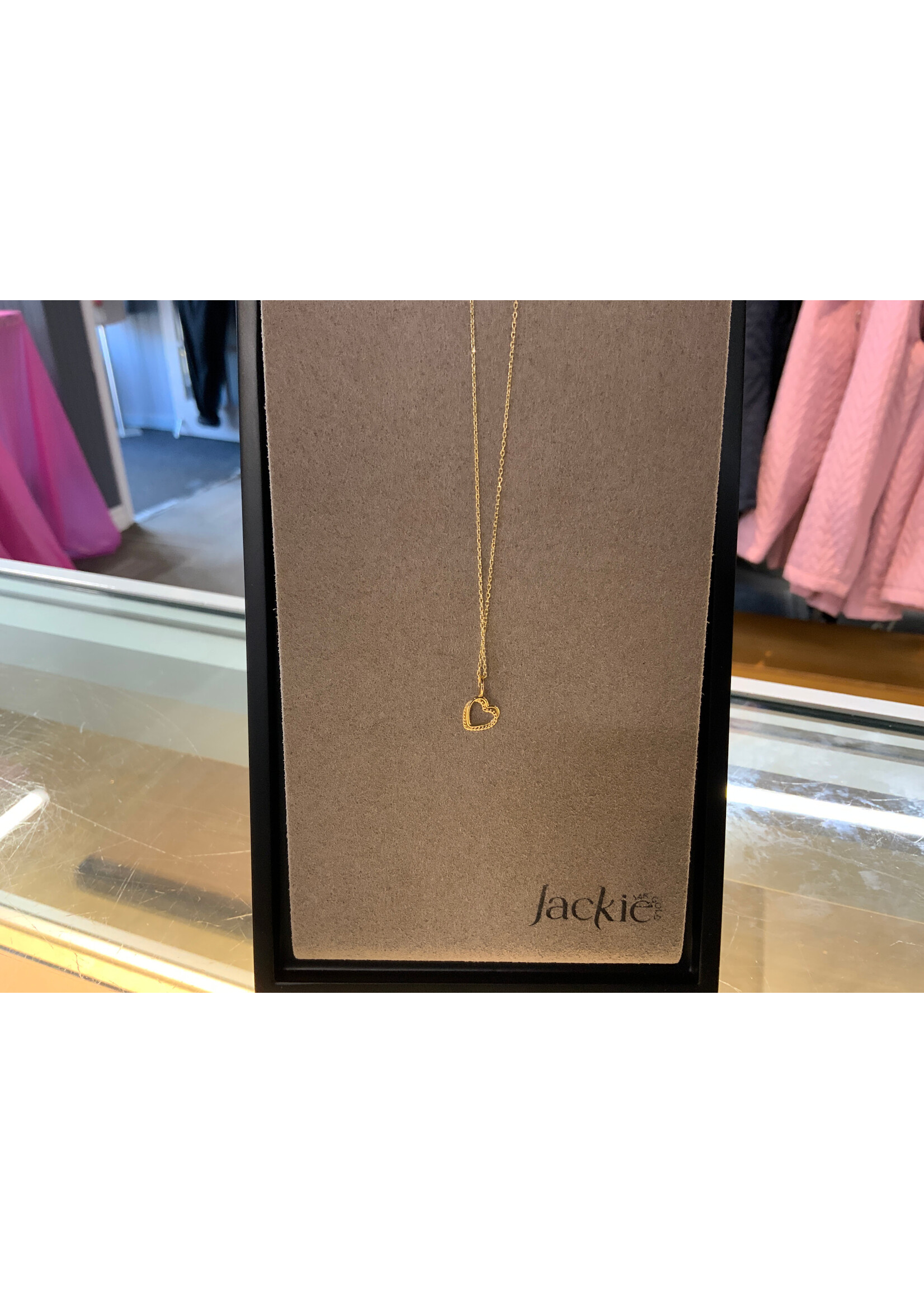 Jackie Gold 14KY Twisted Heart Necklace