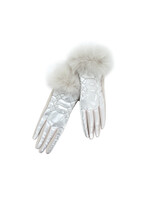 Mitchie's Matching Collection Mitchie's Knit Puffer Gloves with Fur O/S