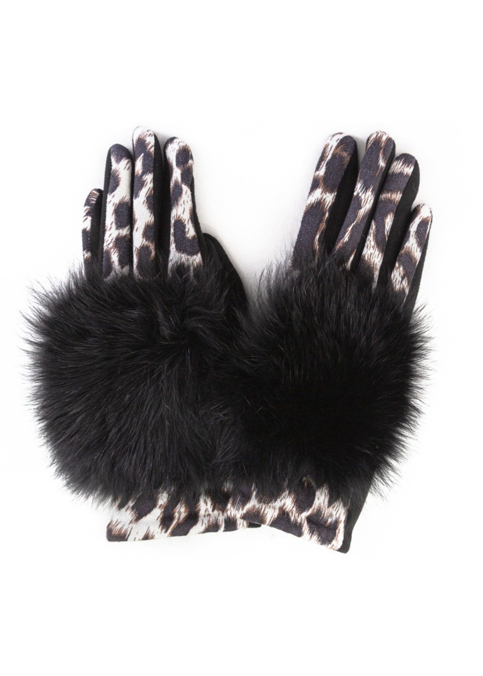 Mitchie's Matching Collection Mitchie's Woven Gloves with Fur Trim