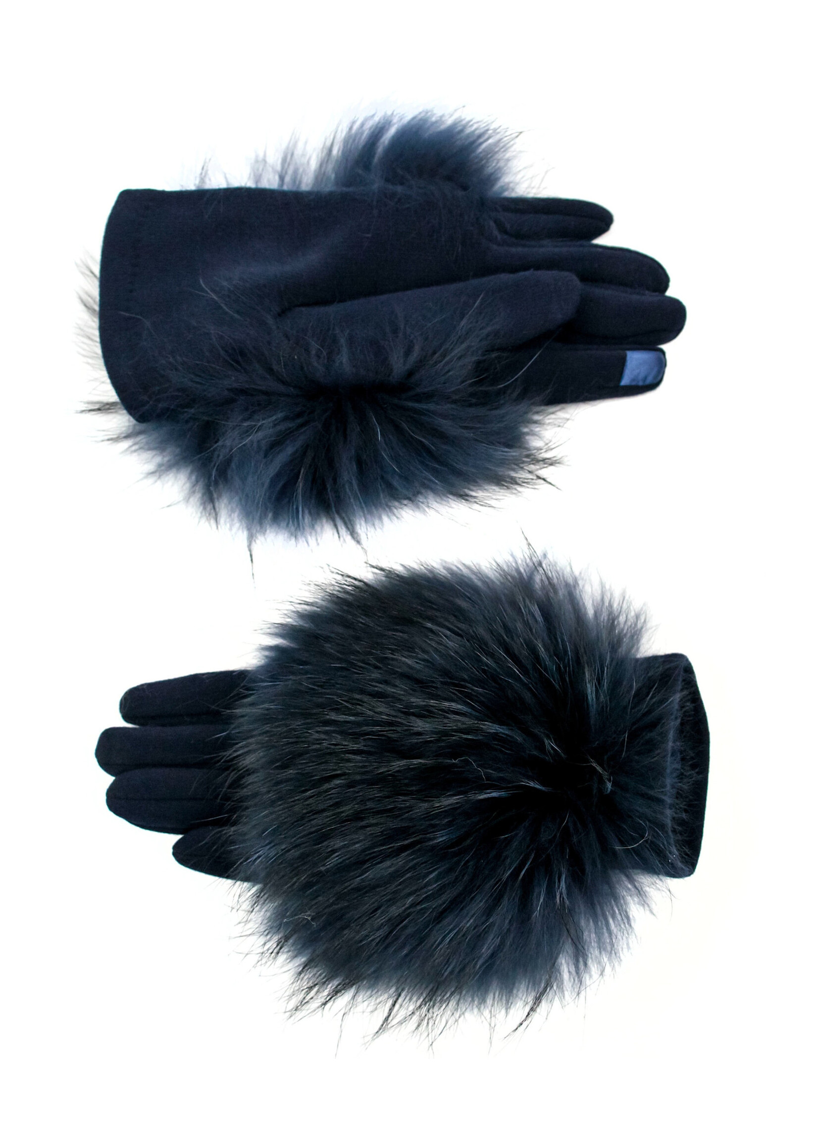Mitchie's Matching Collection Mitchie's Woven Gloves with Fur Trim