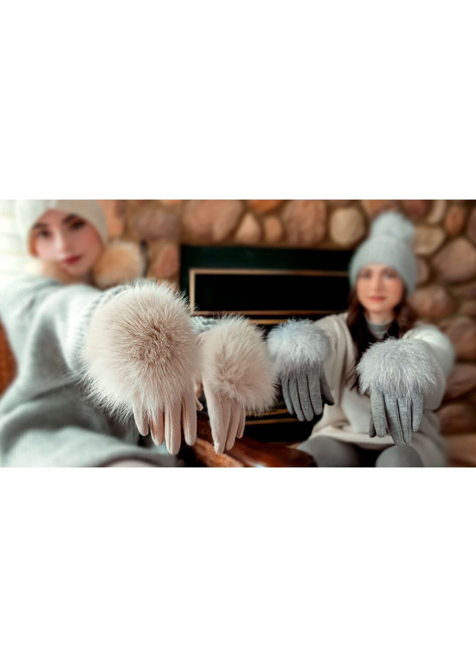 Mitchie's Matching Collection Mitchie's Woven Gloves with Fur Trim