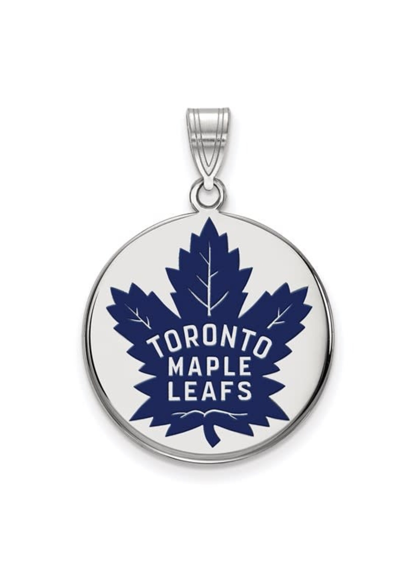 Quality Gold SS RD Toronto Maple Leafs Round Pendant