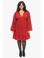 Pipa Fashion Pipa Evita Red Pleated Dress