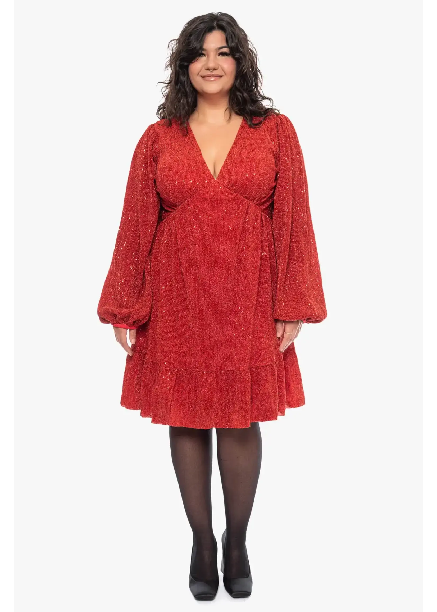Pipa Evita Red Pleated Dress