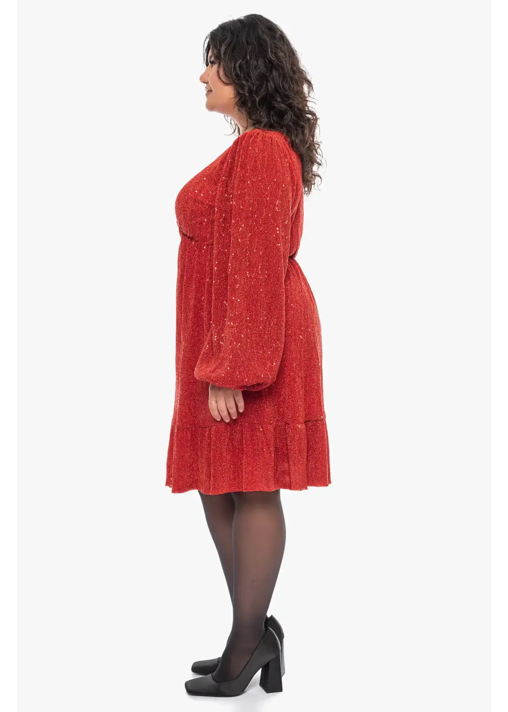 Pipa Fashion Pipa Evita Red Pleated Dress