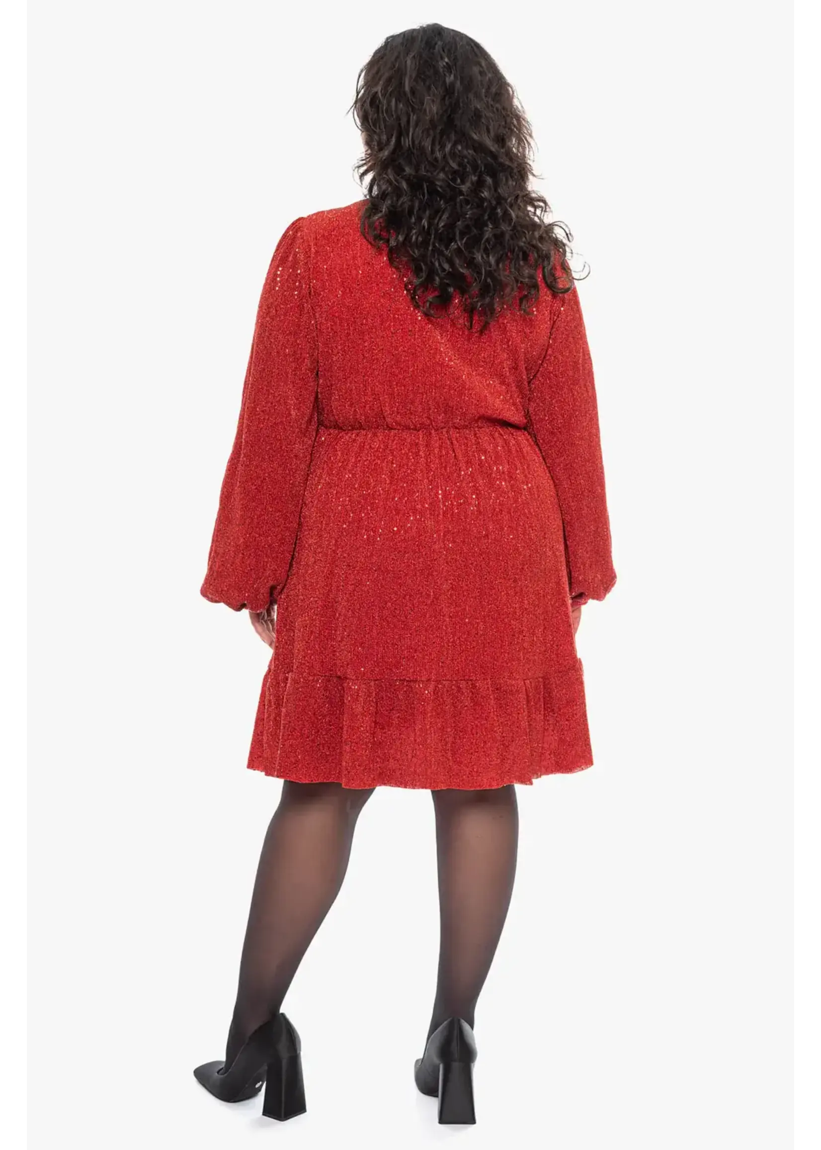 Pipa Evita Red Pleated Dress