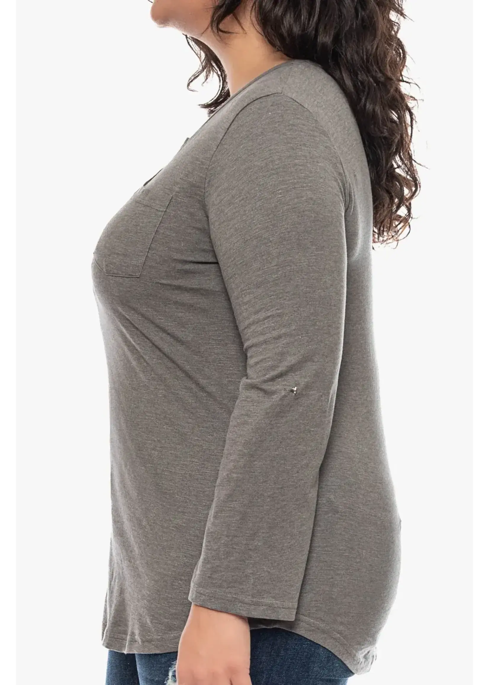 Pipa Fashion Pipa Pixie Cotton Henley Top