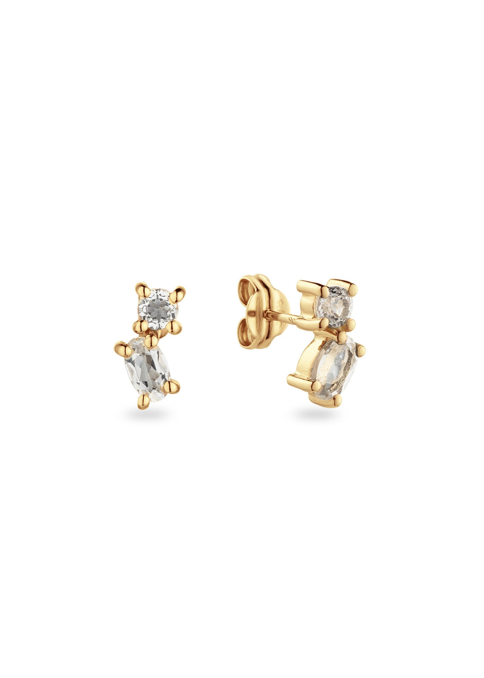 Jackie Gold Jackie Gold 14KY Festive Sparkling Studs