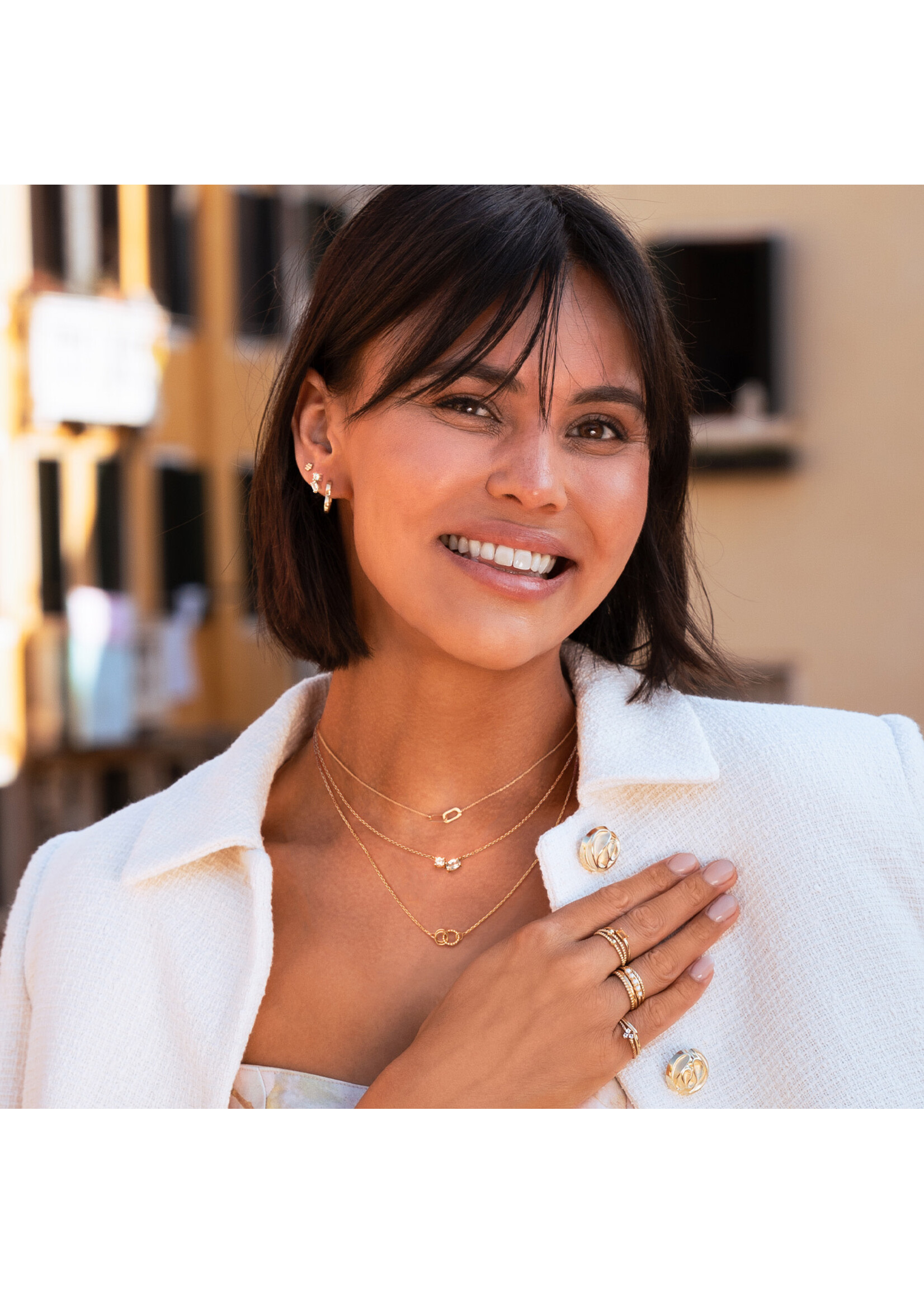 Jackie Gold Jackie Gold 14KY Festive Sparkling Studs