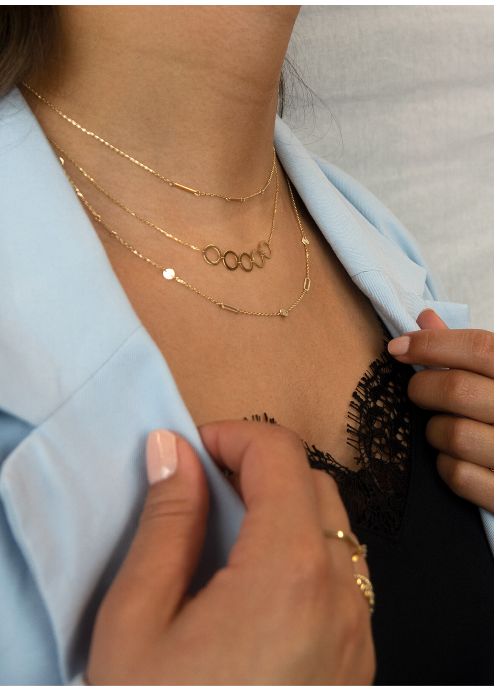 Jackie Gold Jackie Gold 14ky Beax Arts Necklace