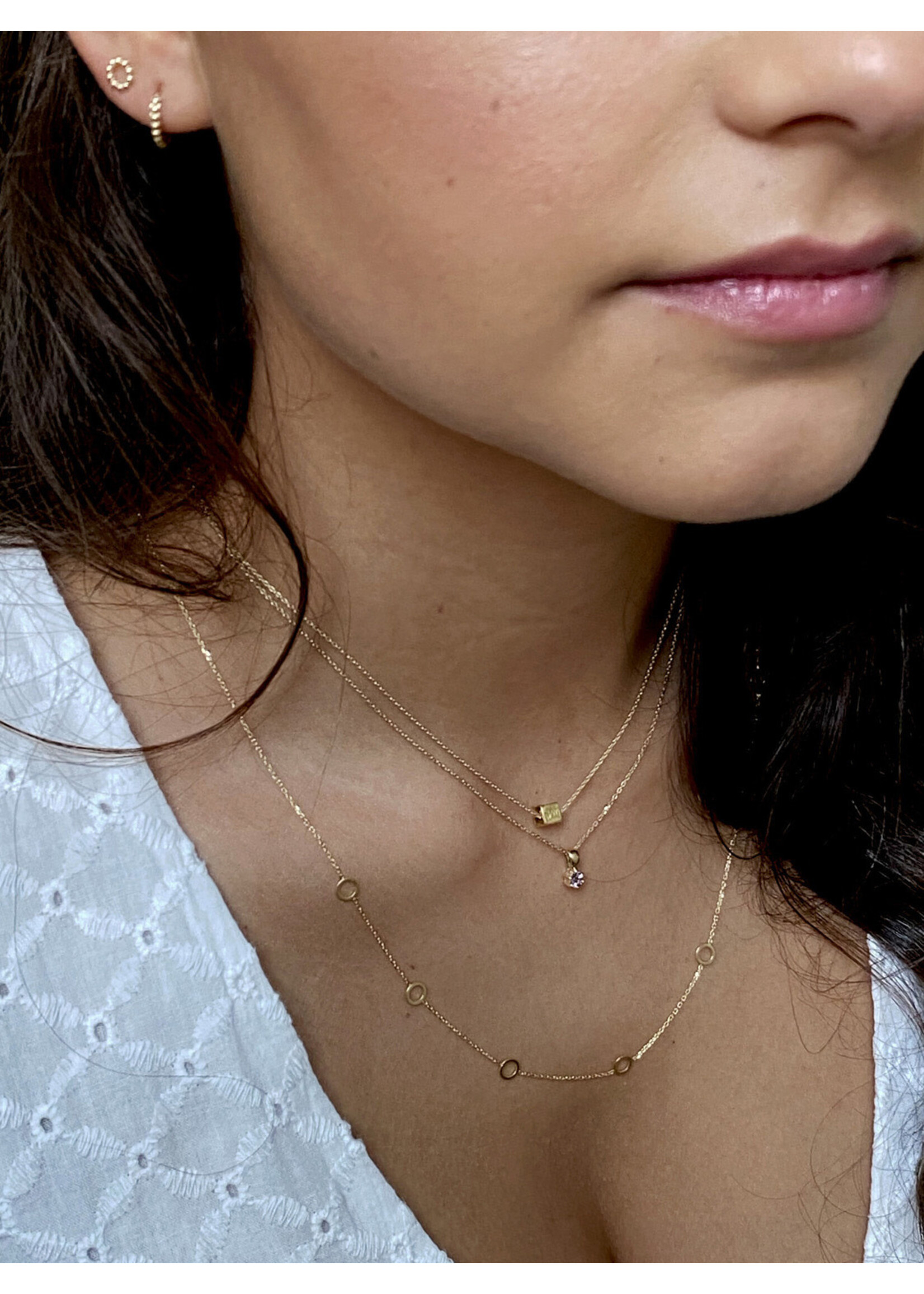 Jackie Gold Jackie Gold 14KY Long Circles Necklace