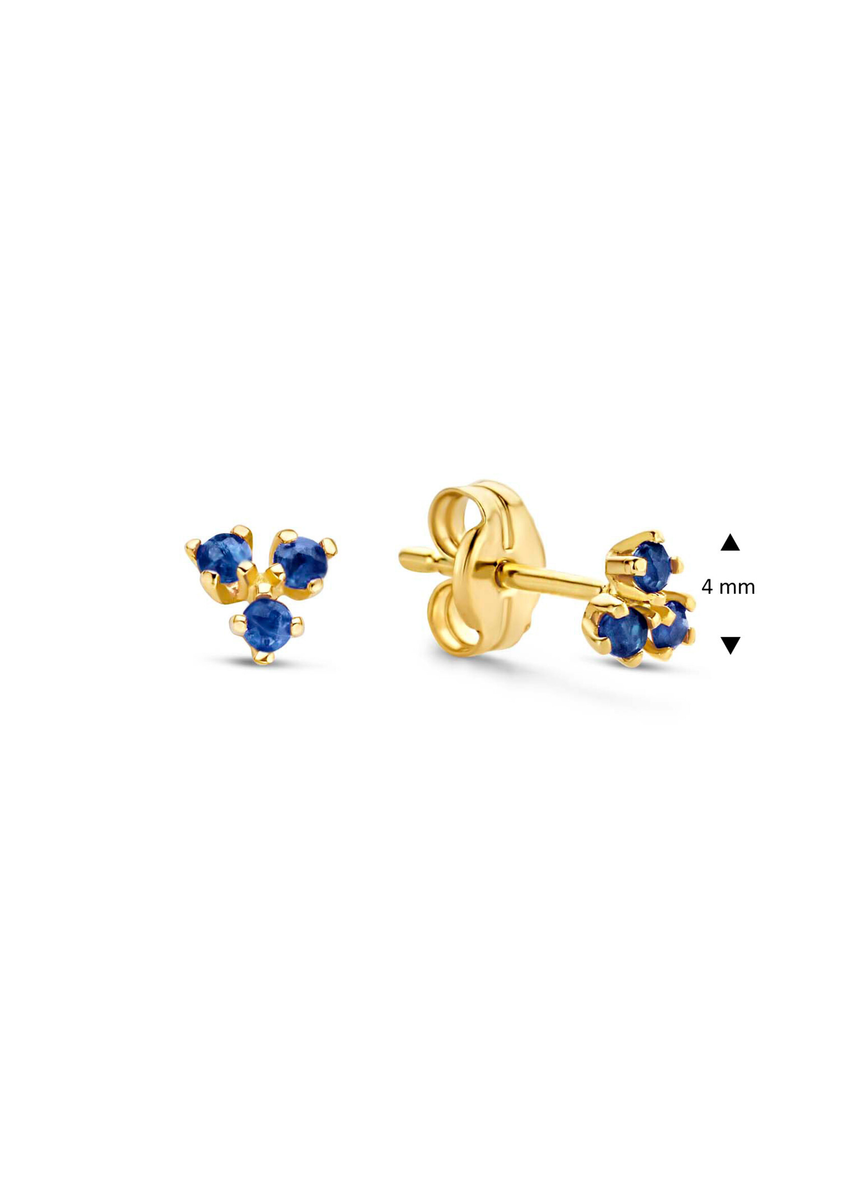 Jackie Gold Jackie Gold 14KY Triangle Sapphire Studs