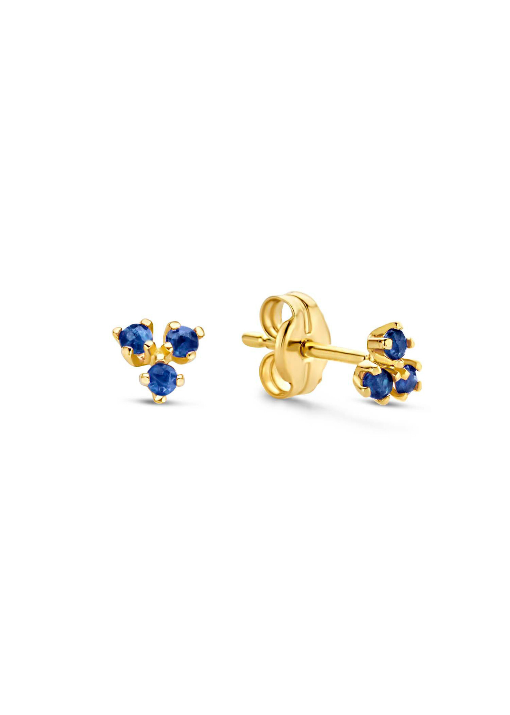 Jackie Gold Jackie Gold 14KY Triangle Sapphire Studs