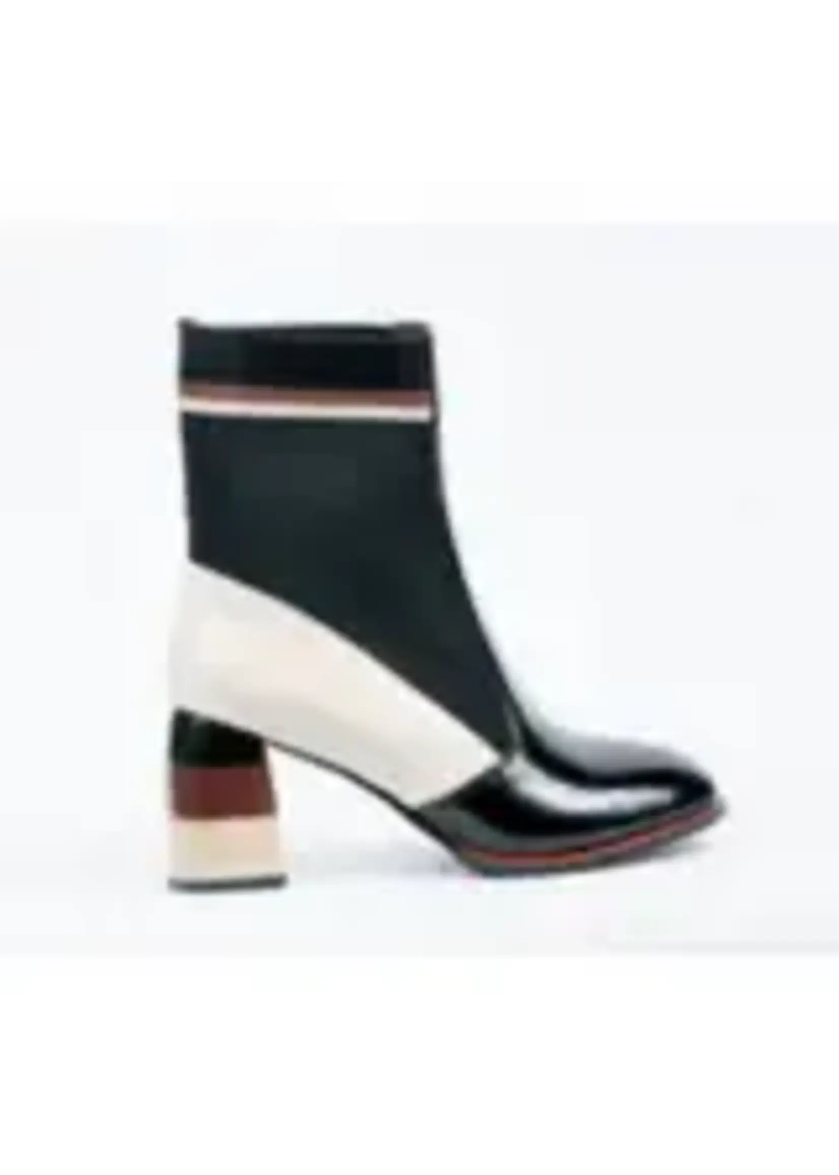 LE Black & White Heel Boot
