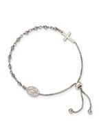 Quality Gold Sterling Silver Miraculous Medal Adjustable Bracelet