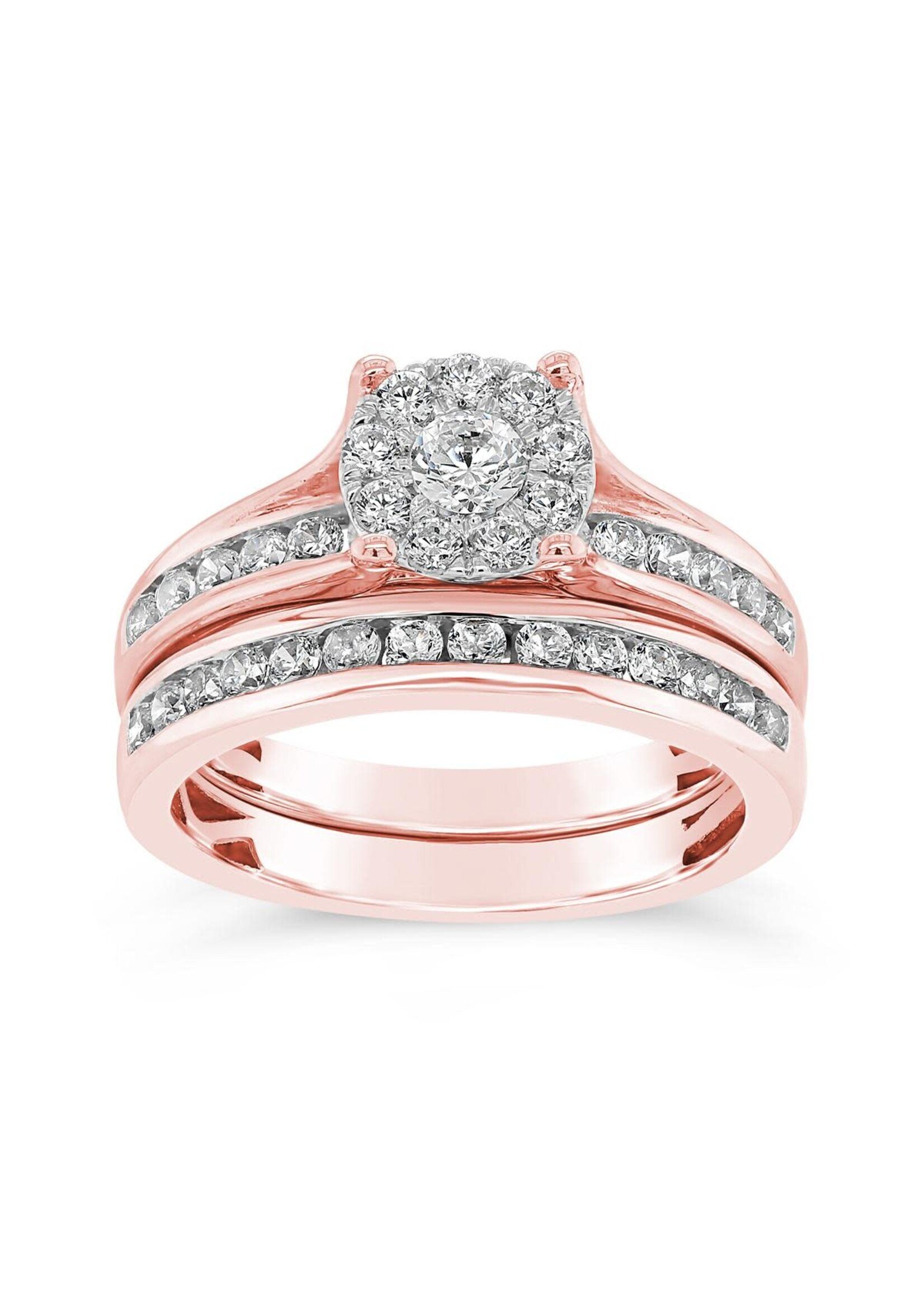 Vintage Vintage Never Worn Illusion Eng Set 10krg SZ7  1ctw