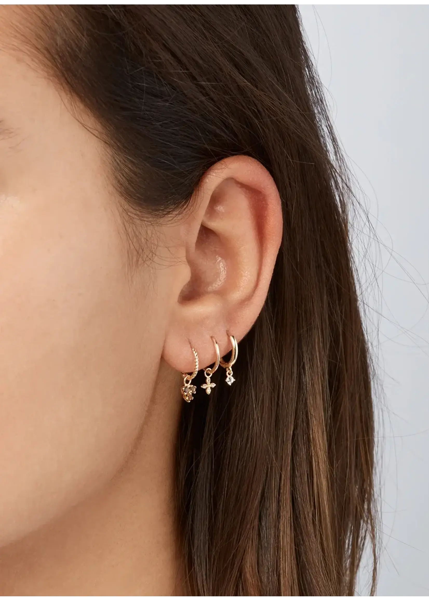 Jackie Gold Jackie Gold 14KY Shine Star Hoops