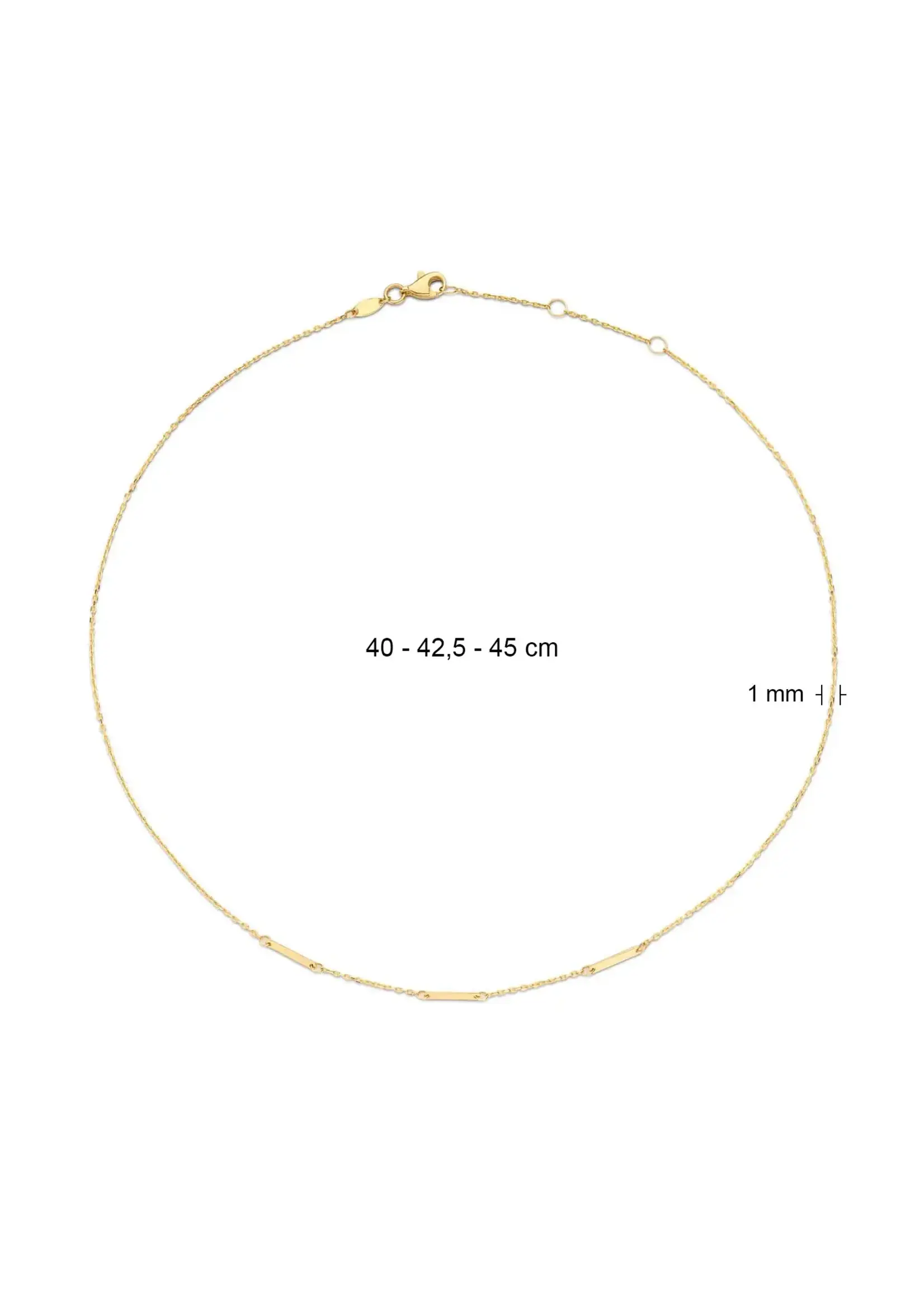 Jackie Gold Jackie Gold 14KY Triple Bar Necklace
