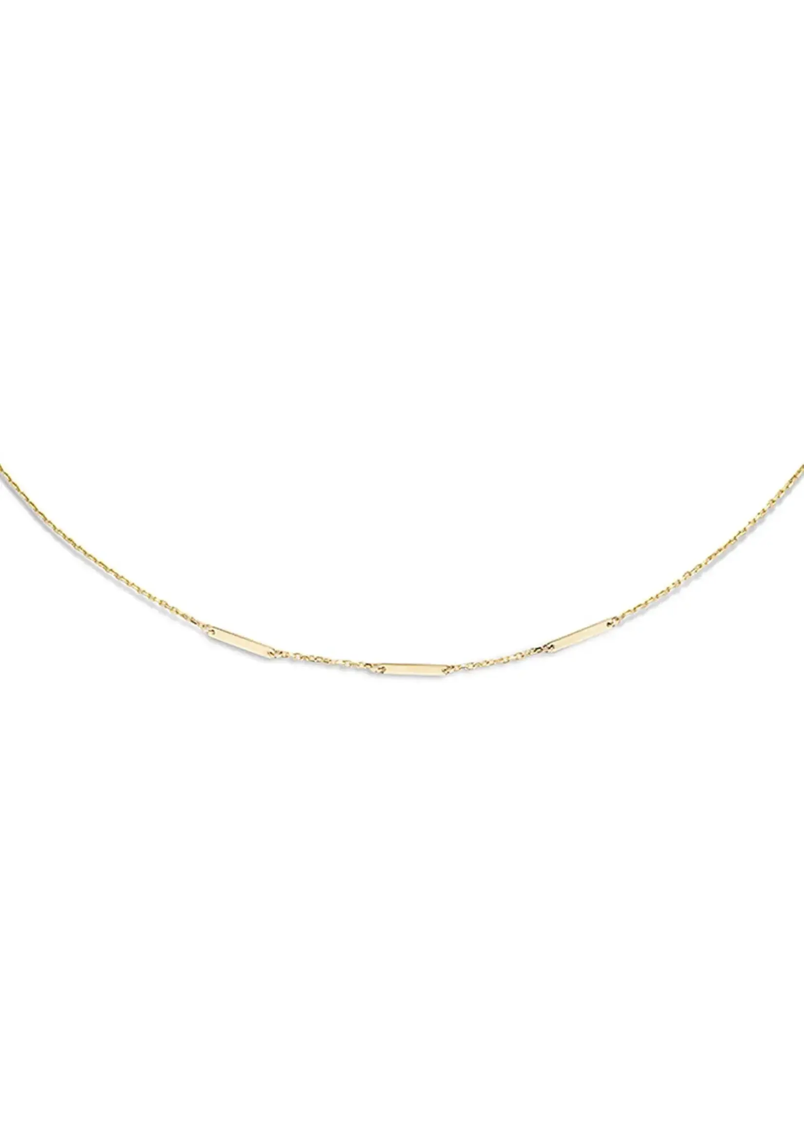 Jackie Gold Jackie Gold 14KY Triple Bar Necklace