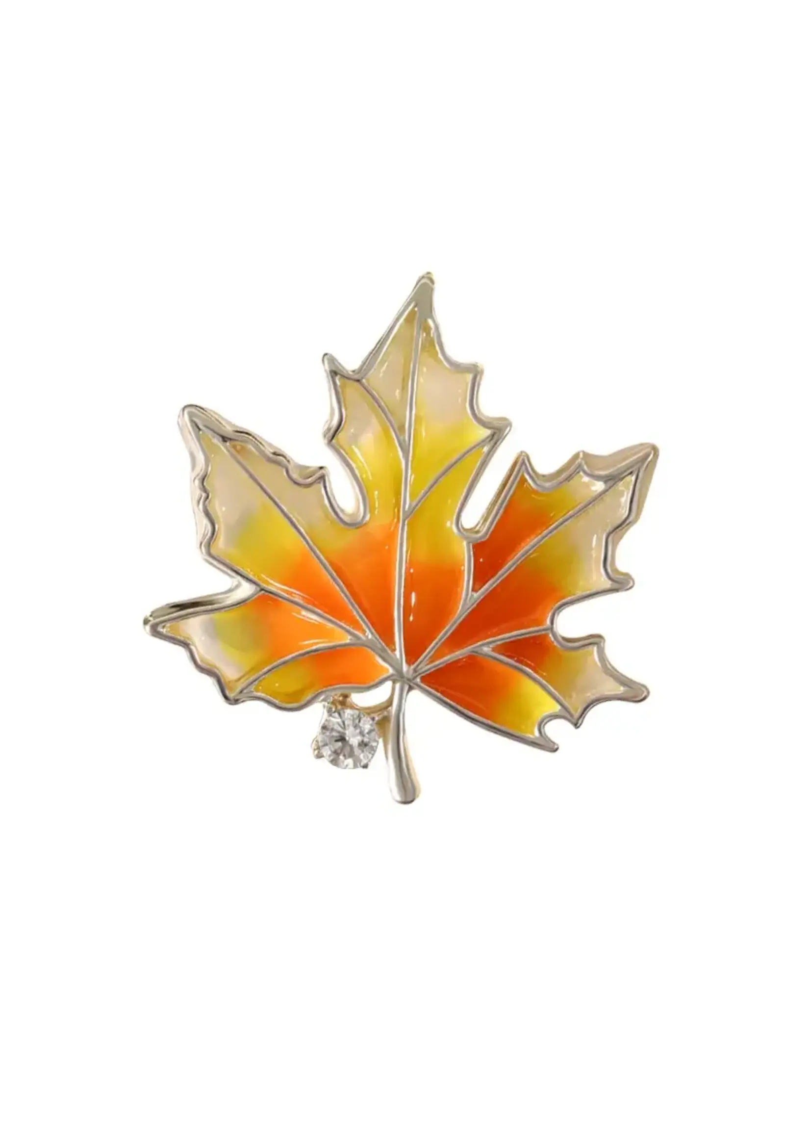 Brooch Chic Maple Leaf gradiant color