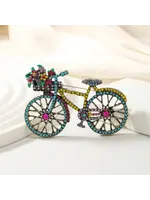 Brooch Beautiful Large Crystal Bicycle