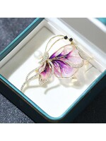 Butterfly Brooch with Rhinestones