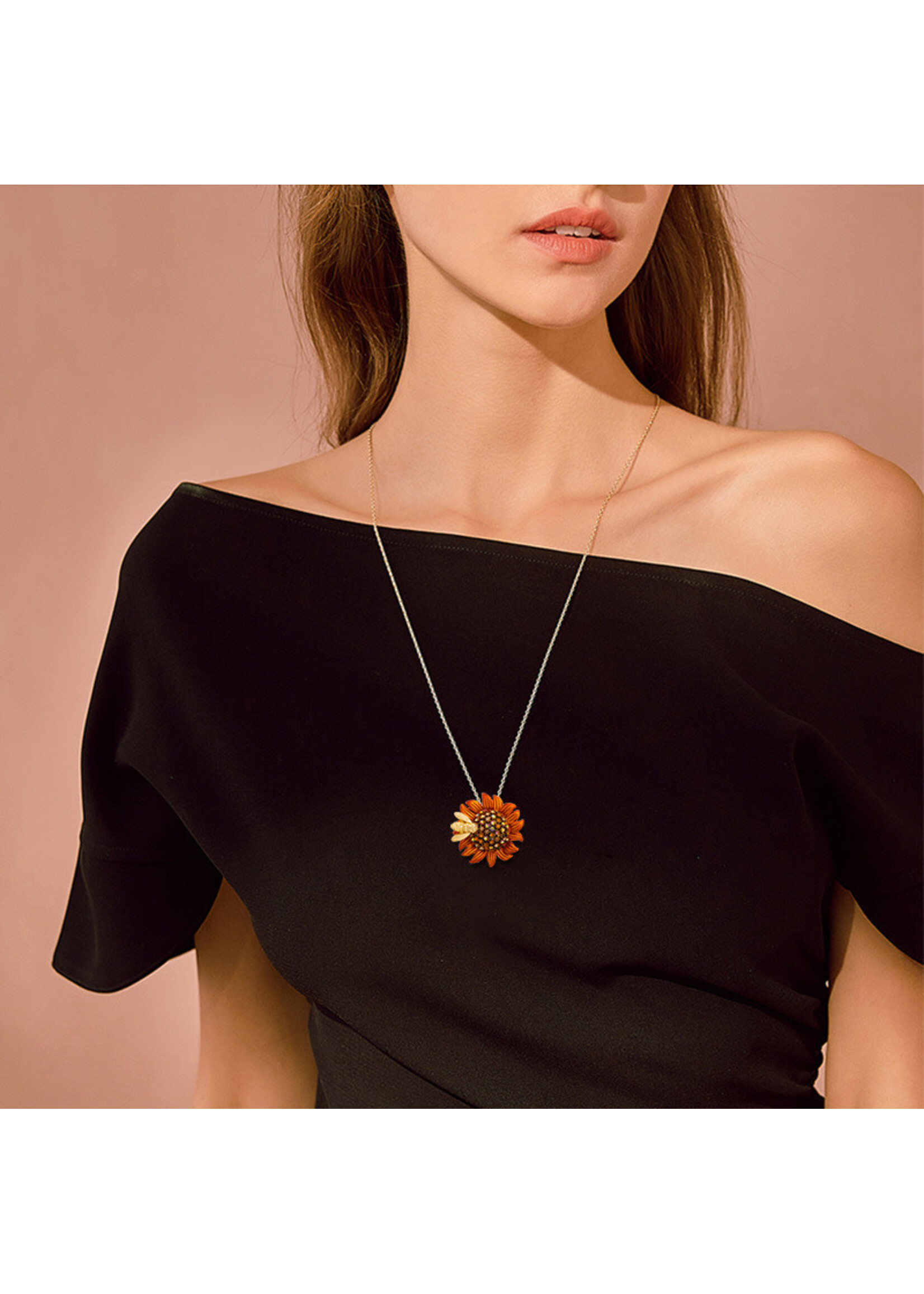 Sunflower Bumble Bee Brooch