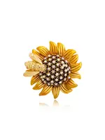 Sunflower Bumble Bee Brooch