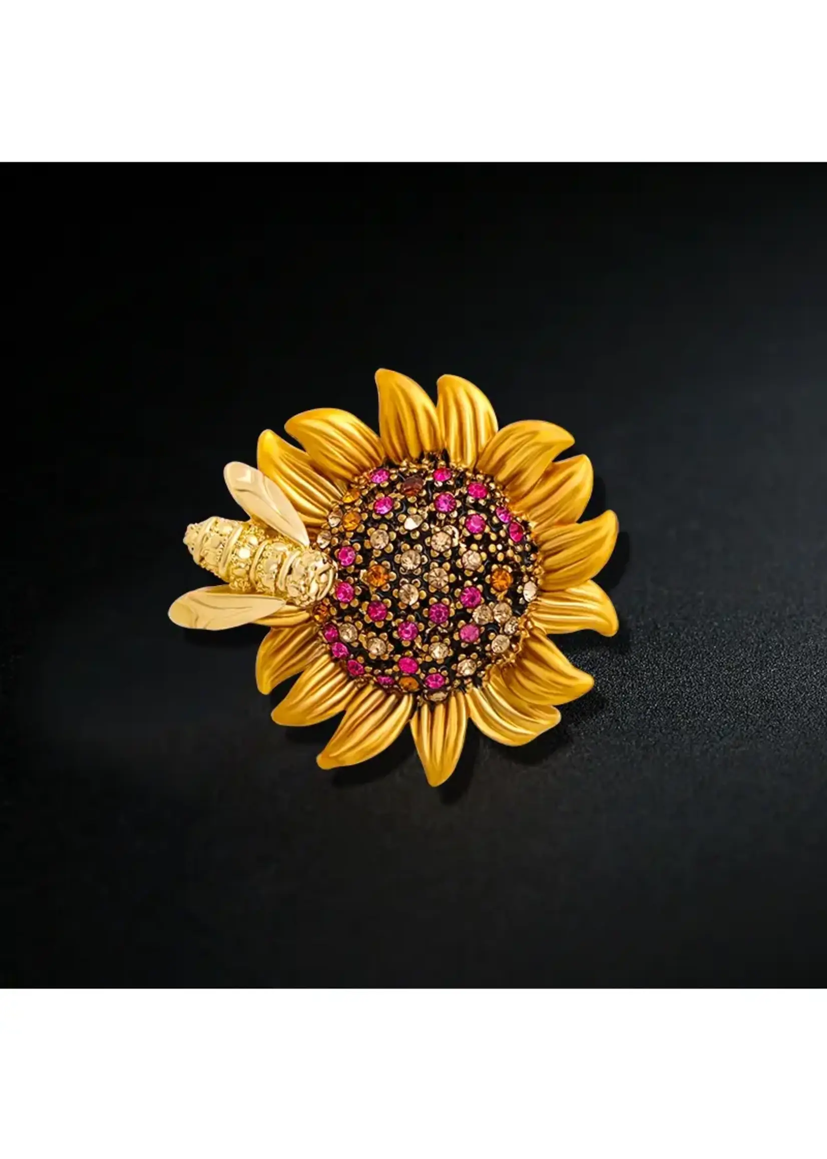 Sunflower Bumble Bee Brooch