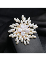 Delicate Pearl Handmade Wire Brooch