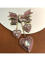 Love Arrow Vintage inspired Heart Brooch