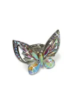 Jacqueline Kent JK AB Crystal Butterfly Ring Large