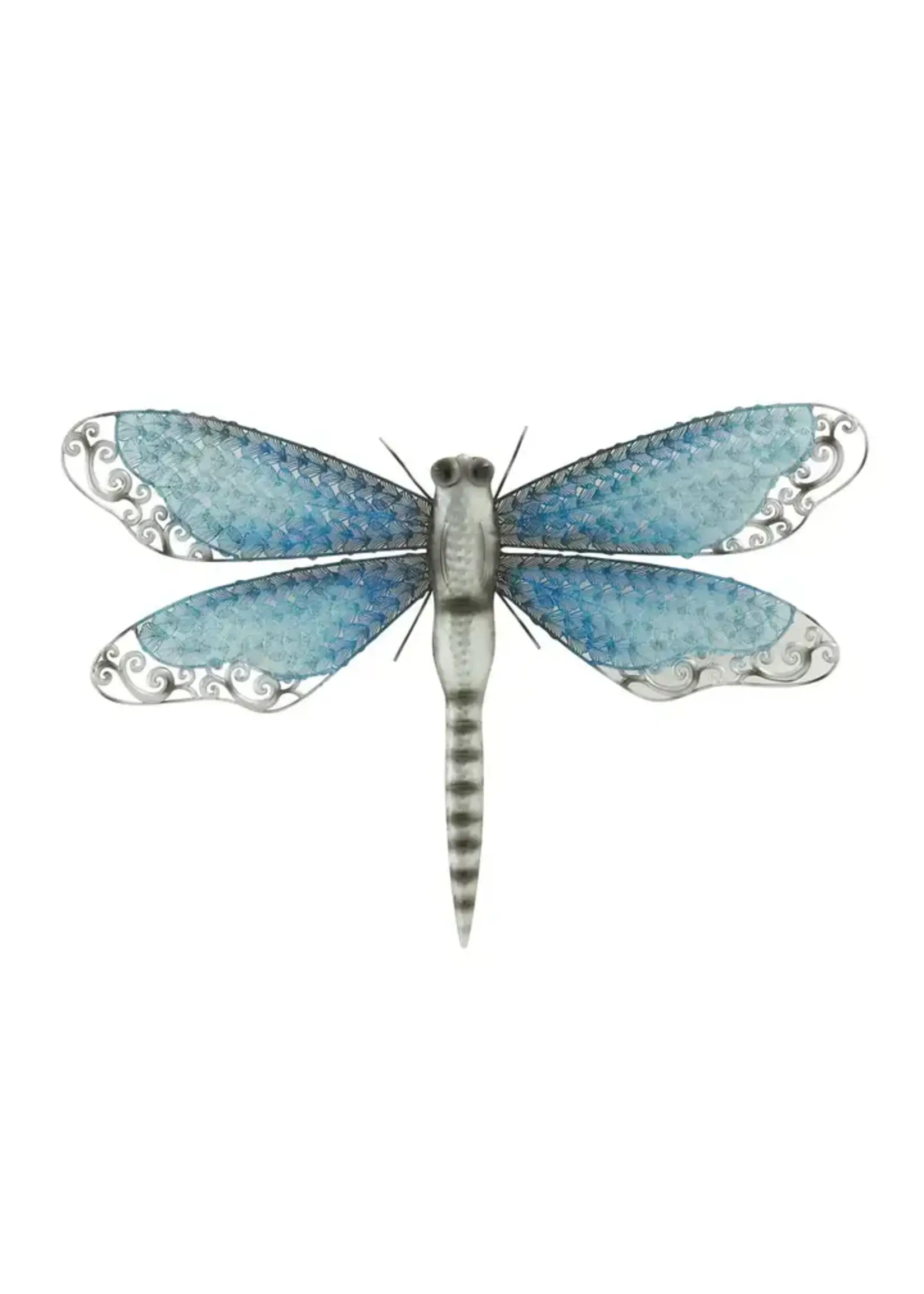 Blue Metal Dragonfly Wall Decor