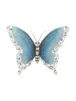 Blue Metal Butterfly Wall Decor