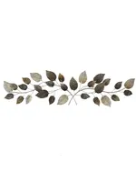 Bronze Metal leaf Long Textured Wall Decor