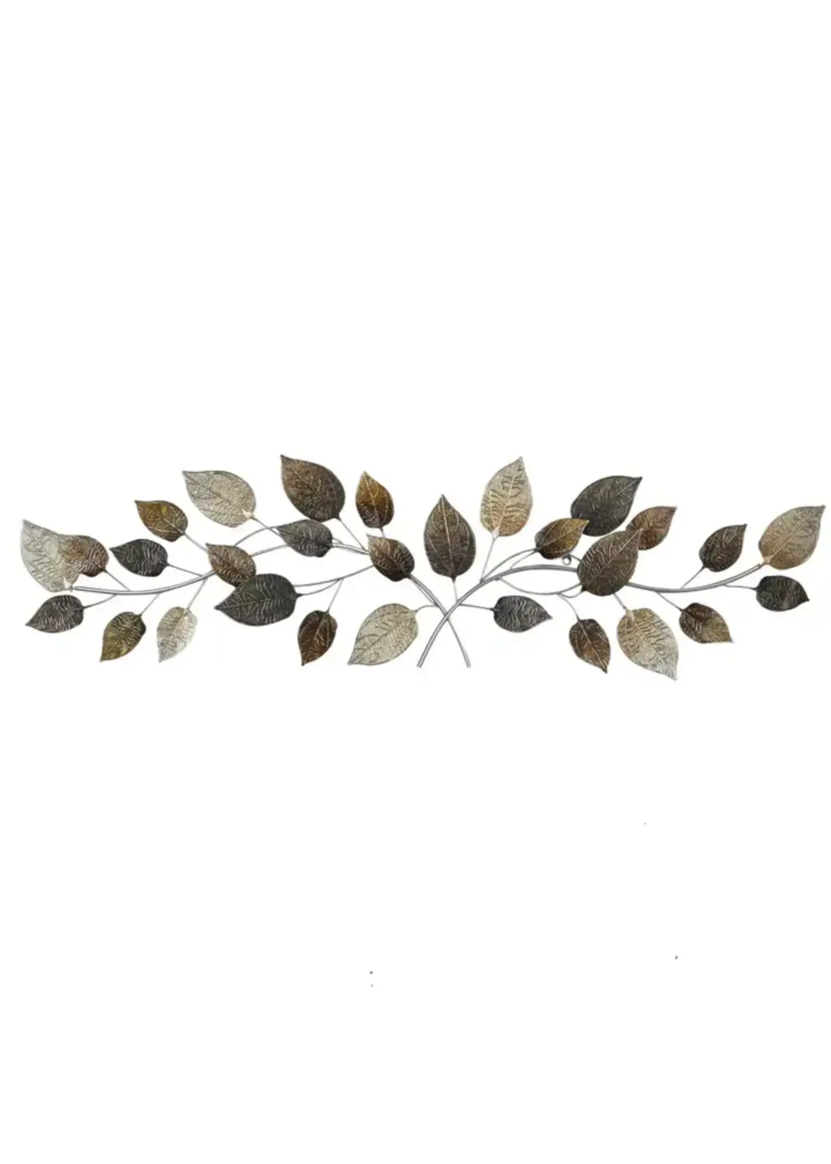 Bronze Metal leaf Long Textured Wall Decor